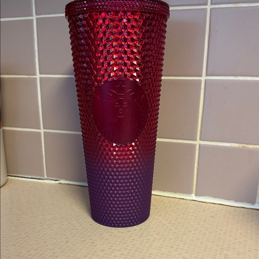 Starbucks Disney Red and Purple Studded Tumbler - Picture 2 of 2